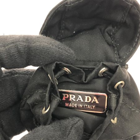  PRADA プラダ キーホルダー バッグチャーム ナイロン リュック型チャーム ブラック