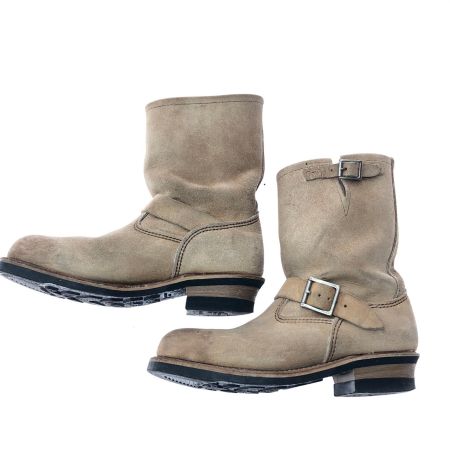  RED WING レッドウィング メンズブーツ エンジニアブーツ スエード 27cm 8268 ベージュ