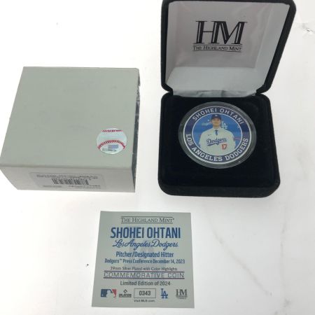  THE HIGHLAND MINT ハイランドミント 大谷翔平 ドジャース移籍記念シルバーコイン 2024個限定