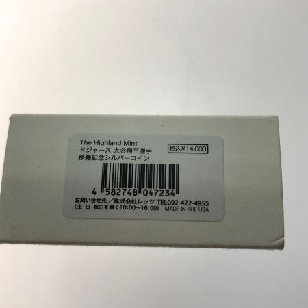  THE HIGHLAND MINT ハイランドミント 大谷翔平 ドジャース移籍記念シルバーコイン 2024個限定