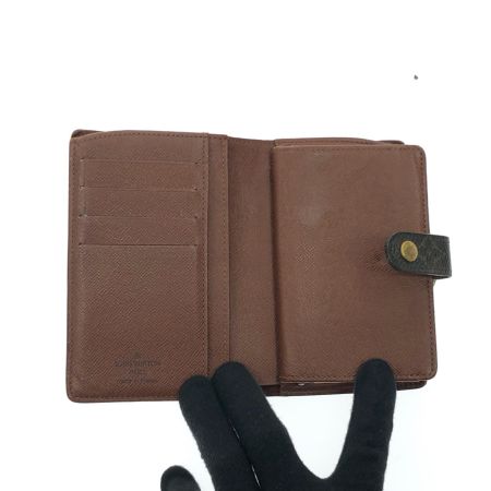  LOUIS VUITTON ルイヴィトン レディース 二つ折り財布 がま口財布 モノグラム ポルトモネ・ビエ ヴィエノワ M61663 ブラウン