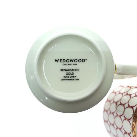  Wedgwood ウェッジウッド 洋食器 マグカップ ルネッサンス ゴールド ピンク ブルー 2Pセット 箱付