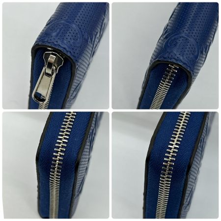  GUCCI グッチ GGエンボス ウォレット ラウンドファスナー長財布 6255558-203887 ブルー