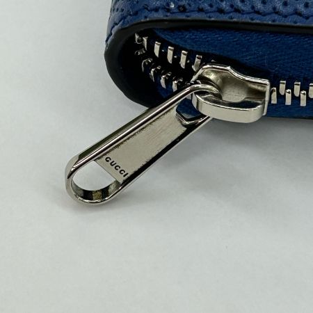  GUCCI グッチ GGエンボス ウォレット ラウンドファスナー長財布 6255558-203887 ブルー