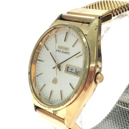 SEIKO セイコー メンズ腕時計 クオーツ KING QUARTZ キングクオーツ ヴィンテージ デイデイト ベルト社外品 9923-8060