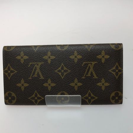  LOUIS VUITTON ルイヴィトン メンズ 二つ折り長財布 日本円札入れ モノグラム ポルトフォイユ M61818 ブラウン