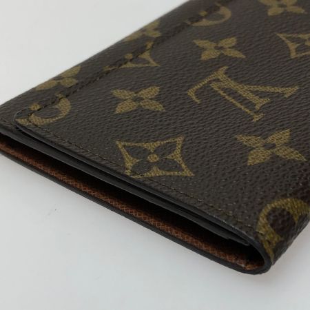  LOUIS VUITTON ルイヴィトン メンズ 二つ折り長財布 日本円札入れ モノグラム ポルトフォイユ M61818 ブラウン