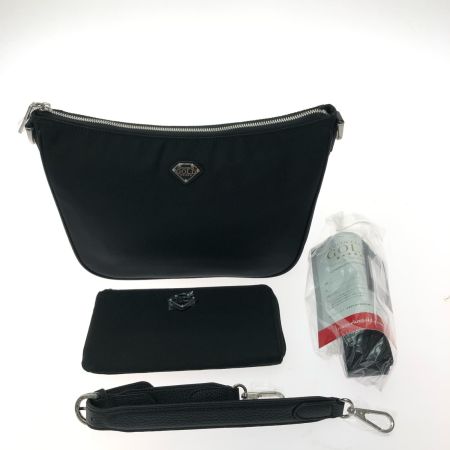  COCOCELUX GOLD ココセリュックスゴールド ハーフムーンバッグ 長財布セット ナイロン製 801AA0546 ブラック