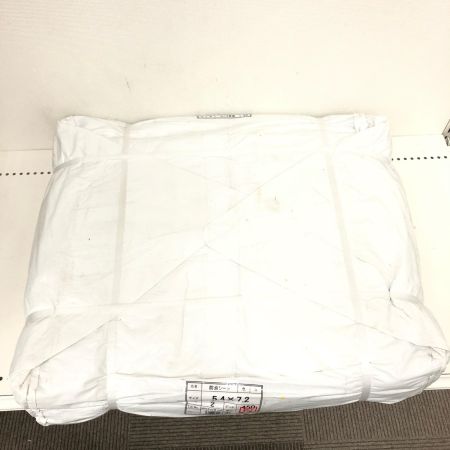   メーカー不明 防炎シート 白 5.4ｘ7.2m 450P 1枚 工事現場 野積み 防砂 災害 防災 備蓄 養生シート