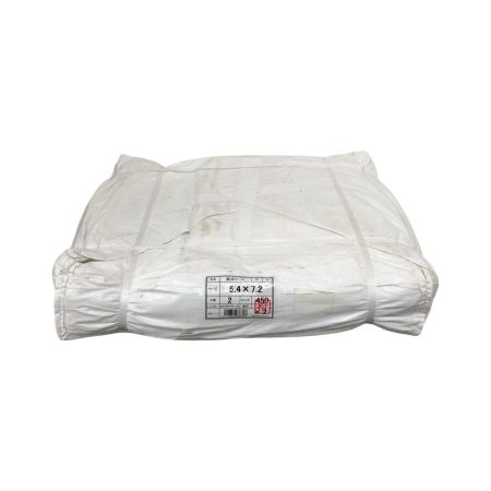   メーカー不明 防炎シート 白 5.4ｘ7.2m 450P 1枚 工事現場 野積み 防砂 災害 防災 備蓄 養生シート