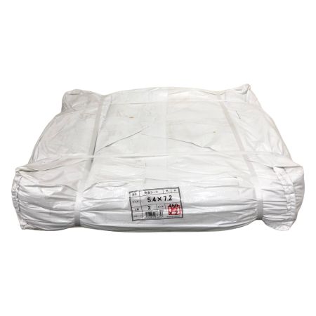   メーカー不明 防炎シート 白 5.4ｘ7.2m 450P 1枚 工事現場 野積み 防砂 災害 防災 備蓄 養生シート