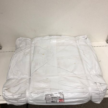   メーカー不明 防炎シート 白 5.4ｘ7.2m 450P 1枚 工事現場 野積み 防砂 災害 防災 備蓄 養生シート