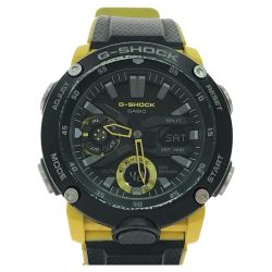 ▼▼ CASIO カシオ メンズ腕時計 クオーツ G-SHOCK アナデジ カーボンコアガード イエロー GA-2000-1A9JF Bランク