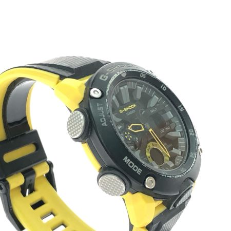  CASIO カシオ メンズ腕時計 クオーツ G-SHOCK アナデジ カーボンコアガード イエロー GA-2000-1A9JF