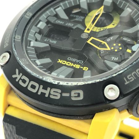  CASIO カシオ メンズ腕時計 クオーツ G-SHOCK アナデジ カーボンコアガード イエロー GA-2000-1A9JF