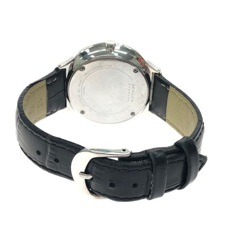 SKAGEN メンズ腕時計 クオーツ アナログ グレーネン デイト レザーベルト SKW6548