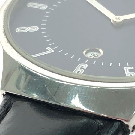 SKAGEN メンズ腕時計 クオーツ アナログ グレーネン デイト レザーベルト SKW6548