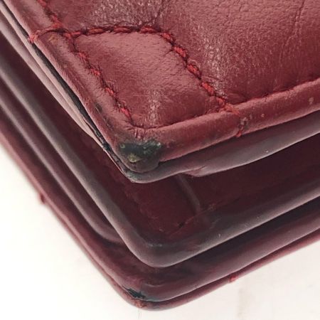  Yves Saint Laurent イブサンローラン レディース 二つ折り財布 キルティング コンパクトウォレット MRT530782･0618 レッド