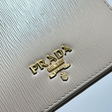  PRADA プラダ ヴィッテロムーブ レザー 二つ折り財布 1MV204 ピンク