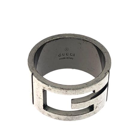 GUCCI グッチ ユニセックス シルバーリング SV925 Gロゴ ブランデッドG Gカット 20号 12.6g