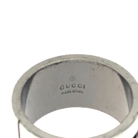 GUCCI グッチ ユニセックス シルバーリング SV925 Gロゴ ブランデッドG Gカット 20号 12.6g