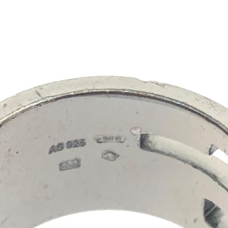 GUCCI グッチ ユニセックス シルバーリング SV925 Gロゴ ブランデッドG Gカット 20号 12.6g