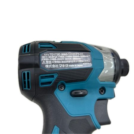 MAKITA マキタ インパクトドライバ コードレス式 18v 充電器・充電池2個・ケース付 TD173DRGX ブルー