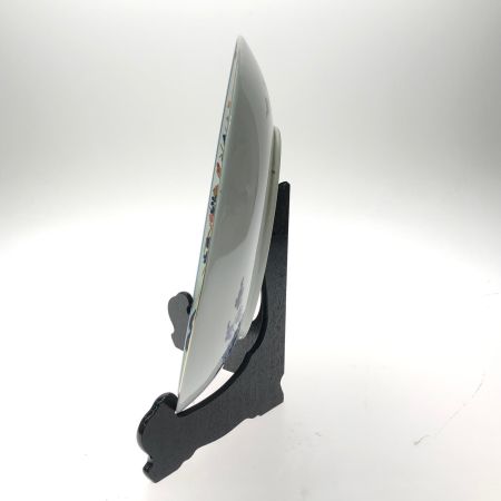   有田焼 哲山作 大皿 額皿 鴛鴦 鶴 飾皿 色絵 金彩 46cm 共箱入 