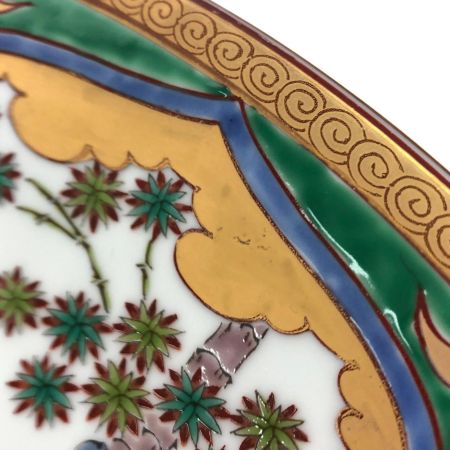   有田焼 哲山作 大皿 額皿 松竹梅 飾皿 色絵 金彩 46cm 共箱入 