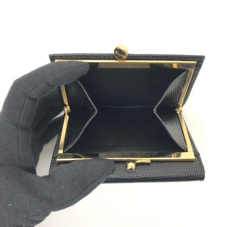  Salvatore Ferragamo サルヴァトーレフェラガモ レディース 二つ折り財布 がま口財布 ヴァラ 型押し 22-3058 ブラック