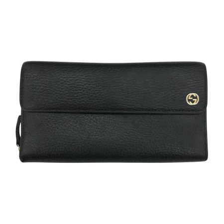  GUCCI グッチ 財布 レザー 大容量 ラウンドファスナー長財布 449397 ブラック