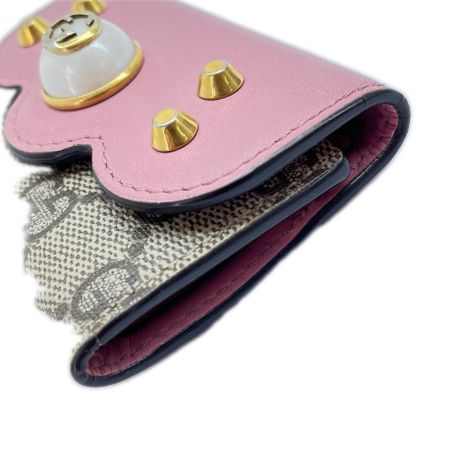  GUCCI グッチ キーケース GGスプリーム ６連キーケース 431479 ベージュ×ピンク