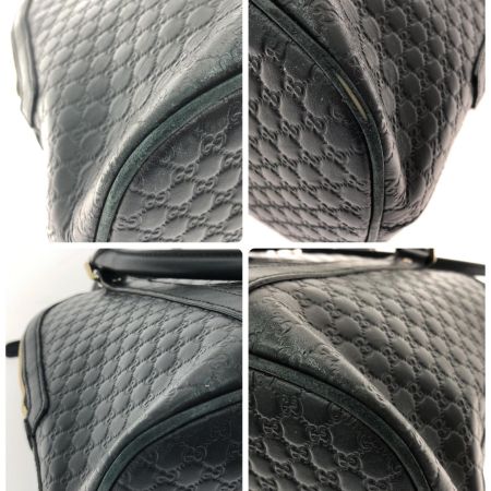  GUCCI グッチ レディース ハンドバッグ マイクログッチシマ ドーム型  449663 ブラック