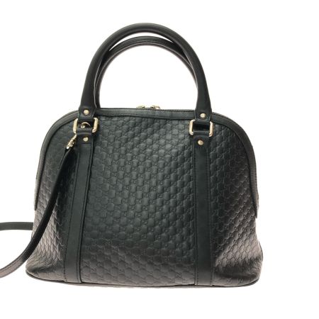  GUCCI グッチ レディース ハンドバッグ マイクログッチシマ ドーム型  449663 ブラック