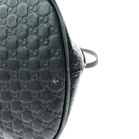  GUCCI グッチ レディース ハンドバッグ マイクログッチシマ ドーム型  449663 ブラック