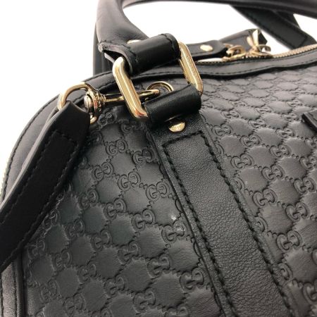  GUCCI グッチ レディース ハンドバッグ マイクログッチシマ ドーム型  449663 ブラック