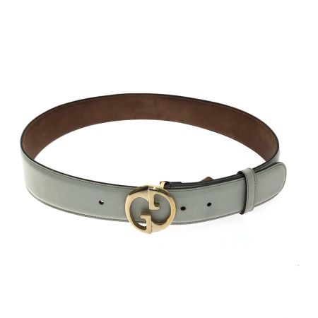  GUCCI グッチ メンズ ベルト インターロッキングG レザー  214351 ホワイト
