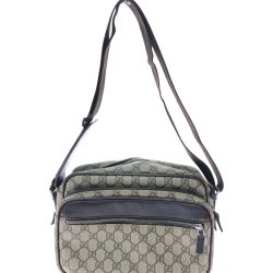 ▼▼ GUCCI グッチ レディース ショルダーバッグ GGスプリーム 斜め掛け 114531 ブラウン Bランク
