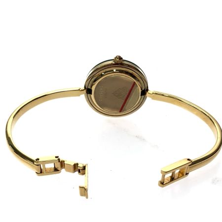  GUCCI グッチ レディース腕時計 クオーツ チェンジベゼル バングル 金メッキ　ゴールド 11/12.2 ホワイト