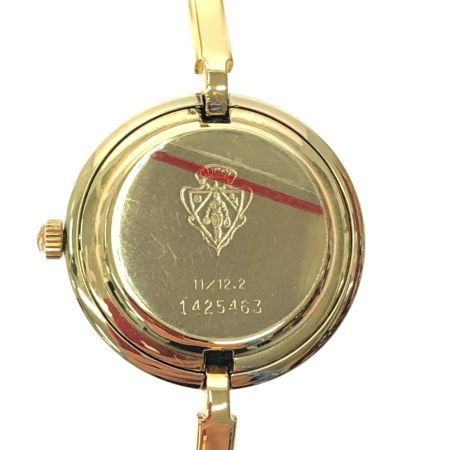  GUCCI グッチ レディース腕時計 クオーツ チェンジベゼル バングル 金メッキ　ゴールド 11/12.2 ホワイト