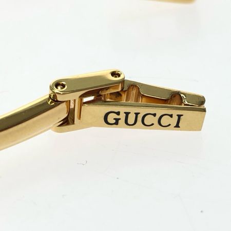  GUCCI グッチ レディース腕時計 クオーツ チェンジベゼル バングル 金メッキ　ゴールド 11/12.2 ホワイト