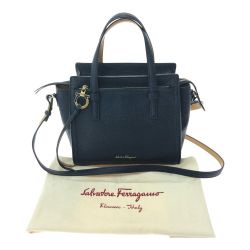 ▼▼ Salvatore Ferragamo サルヴァトーレフェラガモ レディース 2WAY ハンドバッグ エイミー  FE21 F478 ネイビー Bランク