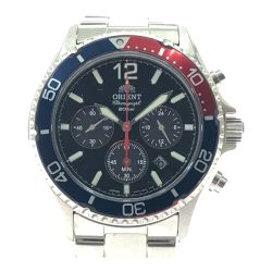 ▼▼ ORIENT オリエント メンズ腕時計 ソーラー充電 クロノグラフ MAKO VS75-UAB0 ペプシカラー Bランク