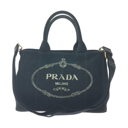  PRADA プラダ レディース トートバッグ カナパトート キャンバス ブラック