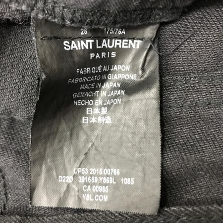  SAINT LAURENT(Yves Saint Laurent) ダメージデニムパンツ SIZE 28 391659 ブラック