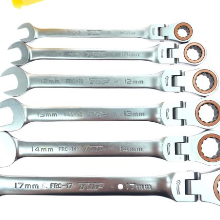 TOP トップ工業  首振りラチェットコンビセット 6丁組 ホルダー付 ギアレンチ FRC-6000