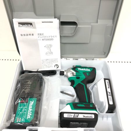  MAKITA マキタ 電動工具 コードレス式 18V 充電式インパクトドライバ 充電器・充電池2個・ケース付 PSEマーク有 MTD002D