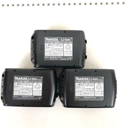  MAKITA マキタ リチウムイオンバッテリー 18V 6.0Ah 純正バッテリー 3個セット PSEマーク有 BL1860B ブラック