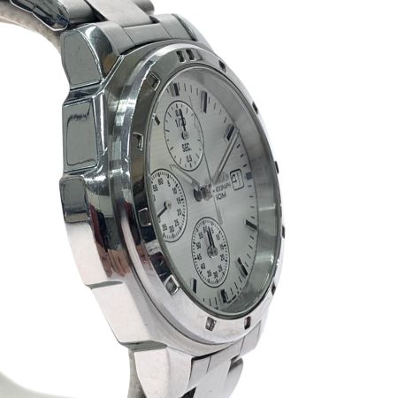  SEIKO セイコー メンズ腕時計 クオーツ クロノグラフ 逆輸入 ホワイト文字盤 SND187P1