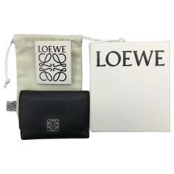 ▼▼ LOEWE ロエベ 3つ折り財布 LOEWE 262144  C821S33X01 ブラック Bランク
